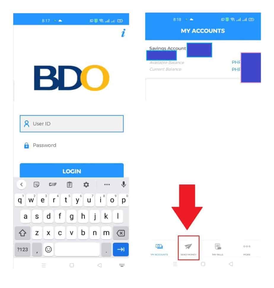 How to send money from BDO to GCash